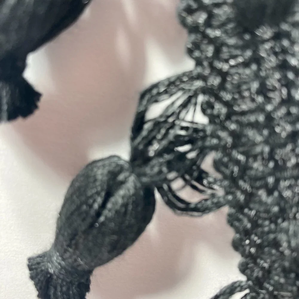 Black Tassel Fringe Trim 2 1/4